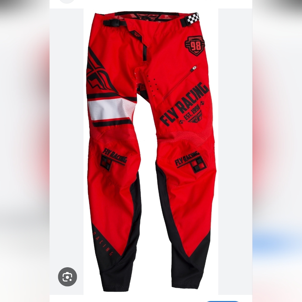 Fly Racing Red and Black Pants